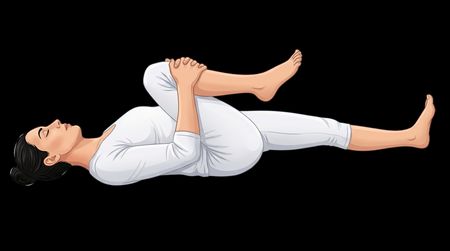 Ardha Supta Baddha Koṇāsana Schritt 1