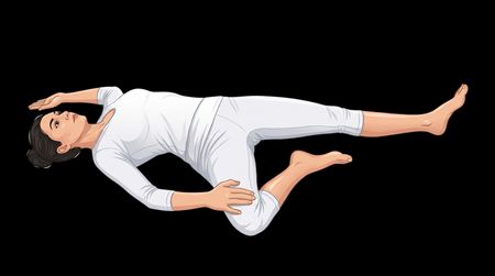 Ardha Supta Baddha Koṇāsana Schritt 2