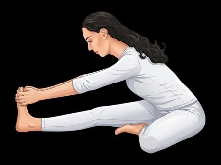 Jānu Śīrṣāsana Variante 1