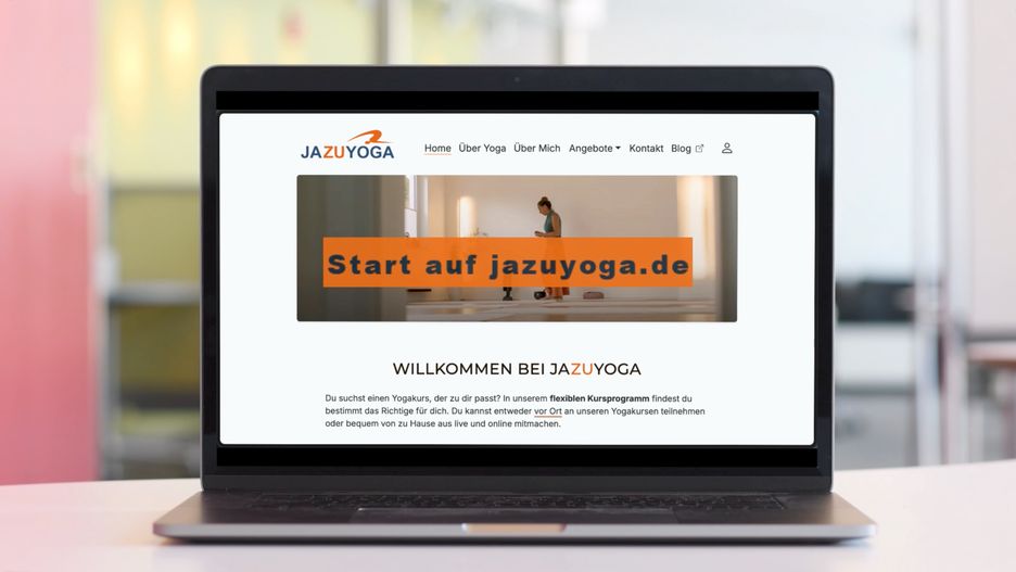 Startseite des myJAZUYOGA Kundenbereichs